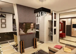 Modern living room hallway design