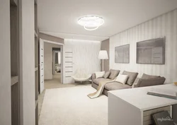 Bright room in the apartment design photo
