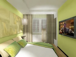 Bedroom design white green