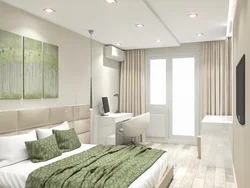 Bedroom design white green