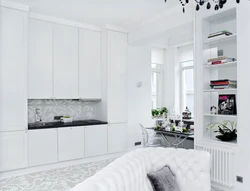 Kitchen design up to the ceiling in a modern style