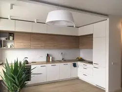 Kitchen design up to the ceiling in a modern style