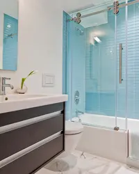 Glass in the bathroom interior photo