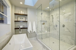 Glass in the bathroom interior photo