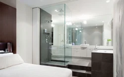 Glass in the bathroom interior photo