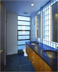 Glass in the bathroom interior photo