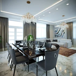 Interior photo of kitchen dining room