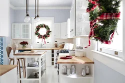 Photo of how to decorate the kitchen for the New Year with your own hands