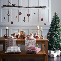 Photo of how to decorate the kitchen for the New Year with your own hands