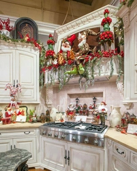 Photo of how to decorate the kitchen for the New Year with your own hands