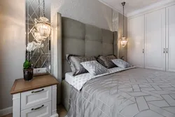 Mirrors by the bed in the bedroom design