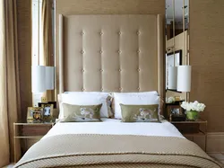 Mirrors by the bed in the bedroom design
