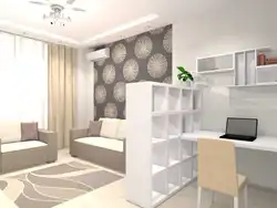 Living Room Interior With Bed In Apartment