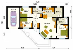One-story house with three bedrooms and a terrace photo
