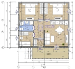 One-story house with three bedrooms and a terrace photo