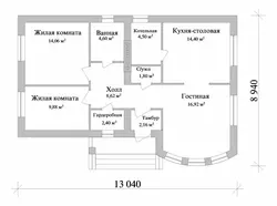 Üç yataq otağı və terras şəkli olan bir mərtəbəli ev