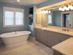 Bathroom interior with two sinks