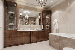 Bathroom interior with two sinks