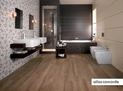 Bathroom interior brown floor