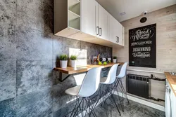 Loft design in the kitchen in Khrushchev