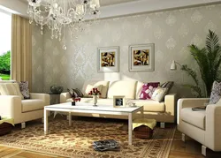 Fashionable wallpaper for living room interior design photo