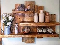 Wall shelves for the kitchen photos in the interior with your own