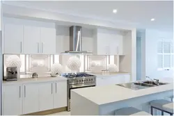 Тарҳи ошхона бо backsplash мармар