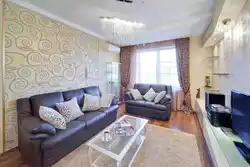 Highlighting one wall in the living room interior