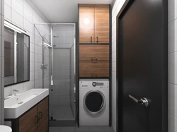 Interiors of bathrooms in panel houses