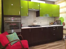 Whole Green And Brown Kitchen Design