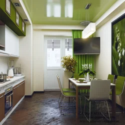 Whole Green And Brown Kitchen Design