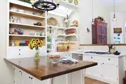 Open shelves in kitchen interior design