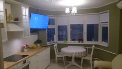 Bay pəncərə p44t daxili fotoşəkilləri ilə mətbəx dizaynı