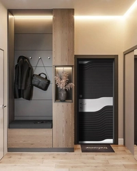 Small stylish hallways in a modern style photo