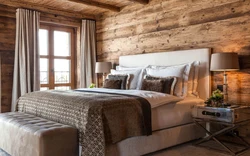 Bedroom design with wood elements