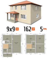 One-story house with three bedrooms up to 100 sq.m. photo