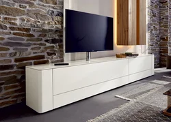 TV stand in living room interior