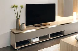 TV stand in living room interior