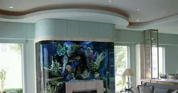 Aquarium in the hall in the apartment design