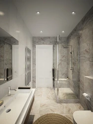 Narrow long bathtub with toilet design