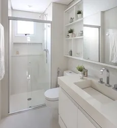 Narrow long bathtub with toilet design