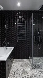 Bathroom design black walls