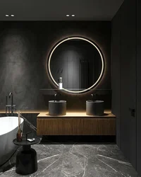 Bathroom design black walls