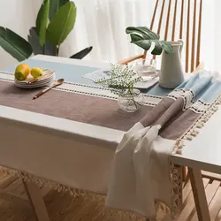 Tablecloth for the kitchen table photo in the kitchen interior