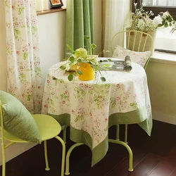 Tablecloth for the kitchen table photo in the kitchen interior