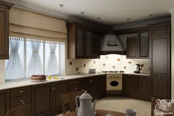 Large kitchen with two windows photo