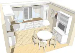 Large kitchen with two windows photo