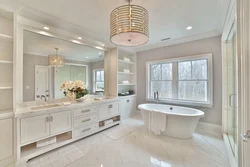 Bathroom design photo tiles in light colors