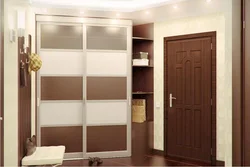 Built-in wardrobe in the hallway photo