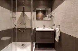 Дәретханасыз шағын ванна бөлмесінің заманауи дизайны
